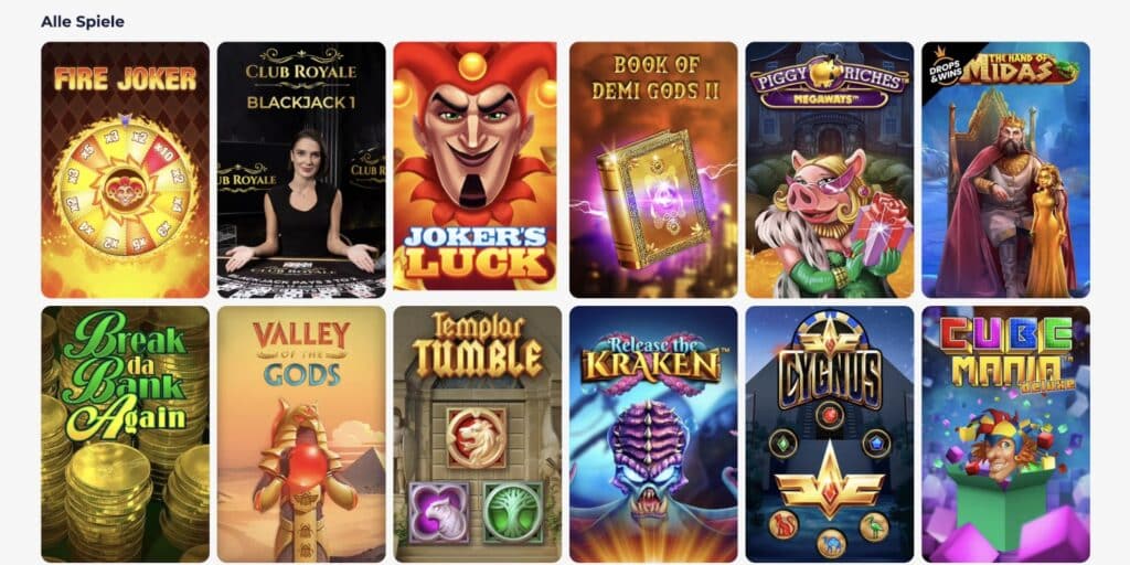 Greatwin Casino Alle Spiele