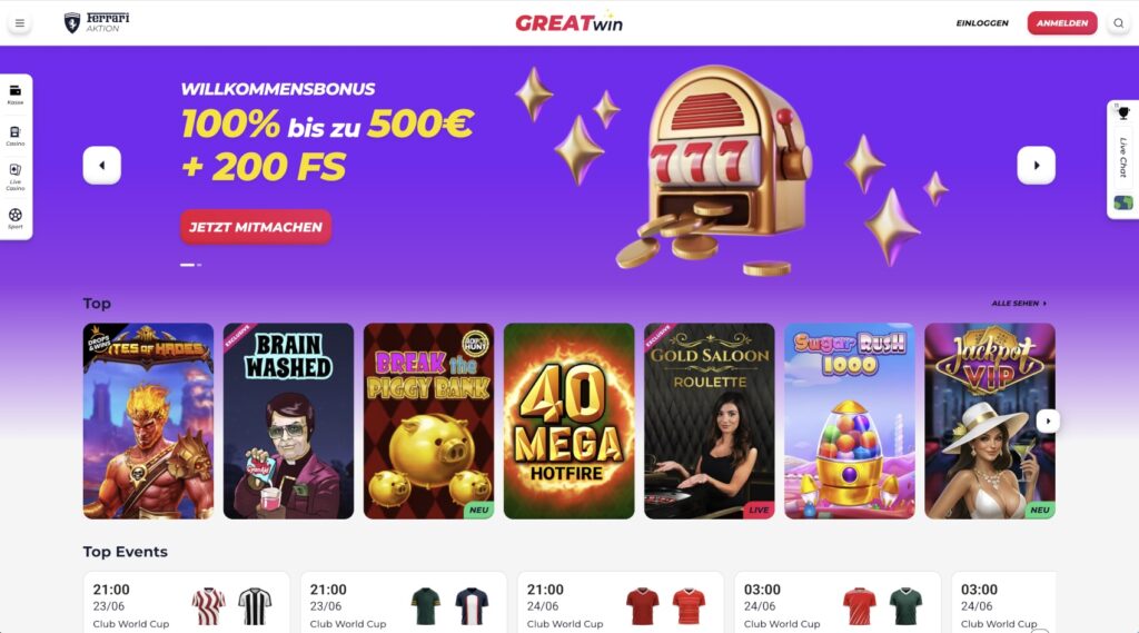 Greatwin Casino Bonus