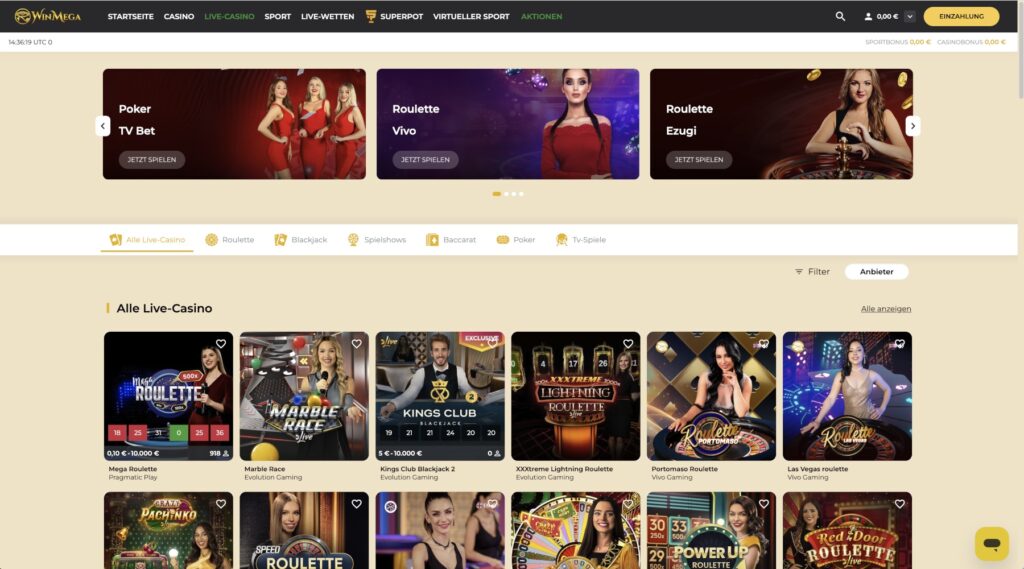 WinMega Live-Casino