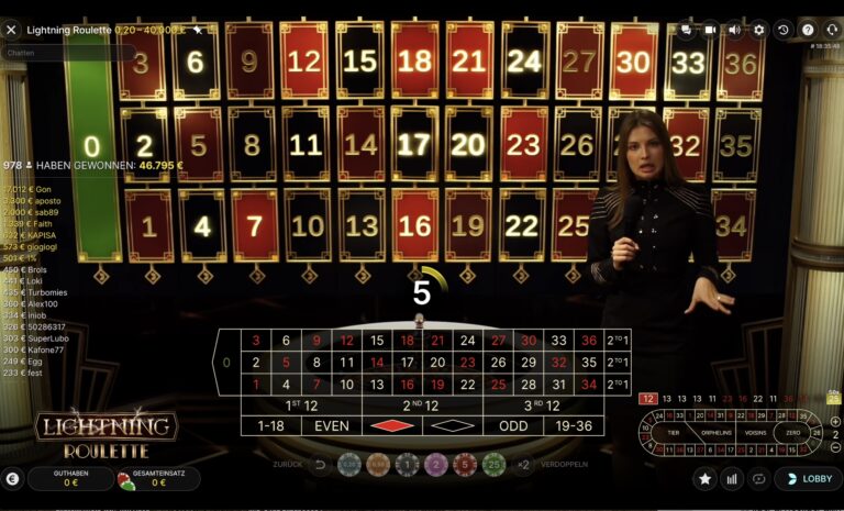 Lightning Roulette Evolution Gaming