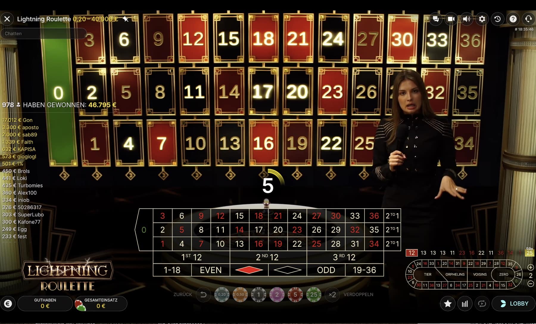 Lightning Roulette Evolution Gaming